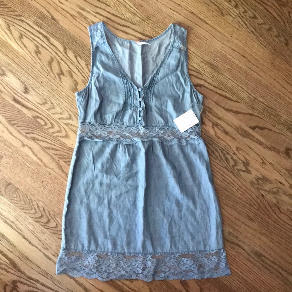 Free People waterfall short dress cotton Large